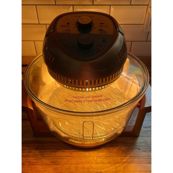 Big Boss 16-Quart 1300W Oil-Less Air Fryer Convection Oven Glass Bowl & Copper L - Picture 2 of 7